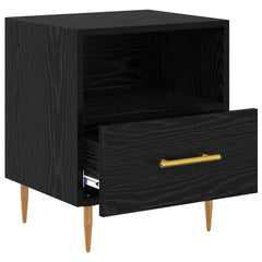 vidaXL Bedside Table Black 40 x 35 x 47.5 cm Engineered Wood 5