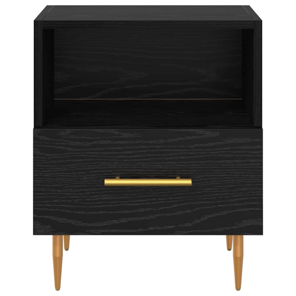 vidaXL Bedside Table Black 40 x 35 x 47.5 cm Engineered Wood 6
