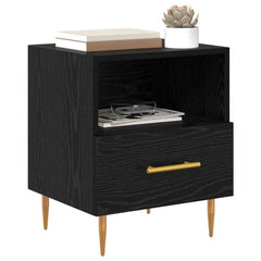 vidaXL Bedside Table 2 pcs Black 40 x 35 x 47.5 cm Engineered Wood 3