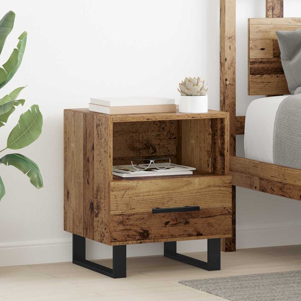 vidaXL Bedside Cabinet Old Wood 40 x 35 x 47.5 cm Engineered Wood 1