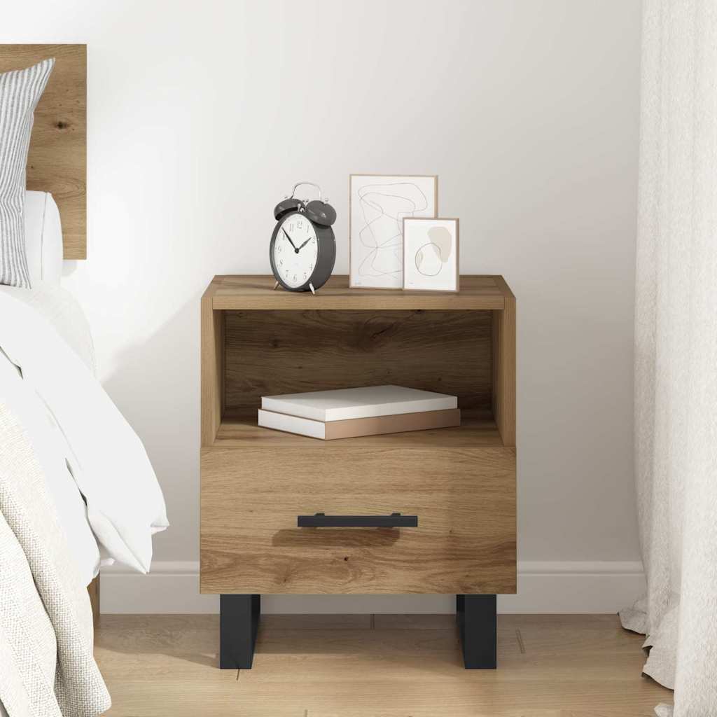 vidaXL Bedside Cabinet Artisan Oak 40 x 35 x 47.5 cm Engineered Wood 4
