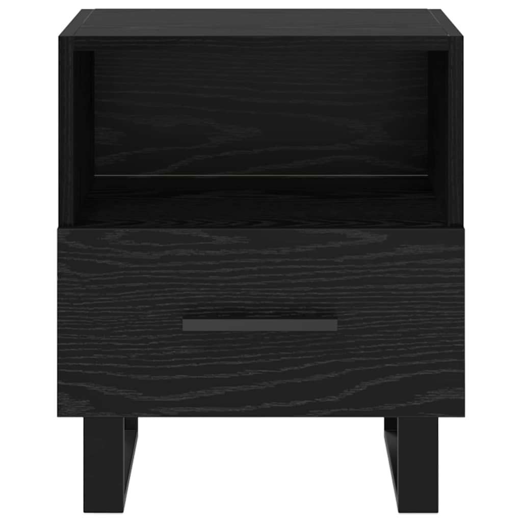 vidaXL Bedside Cabinet Black Oak 40 x 35 x 47.5 cm Engineered Wood 6