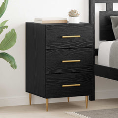 Bedside Cabinet 40x40x66 cm Engineered Wood Black oak