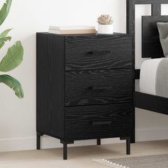 Bedside Cabinet 40x40x66 cm Engineered Wood Black oak