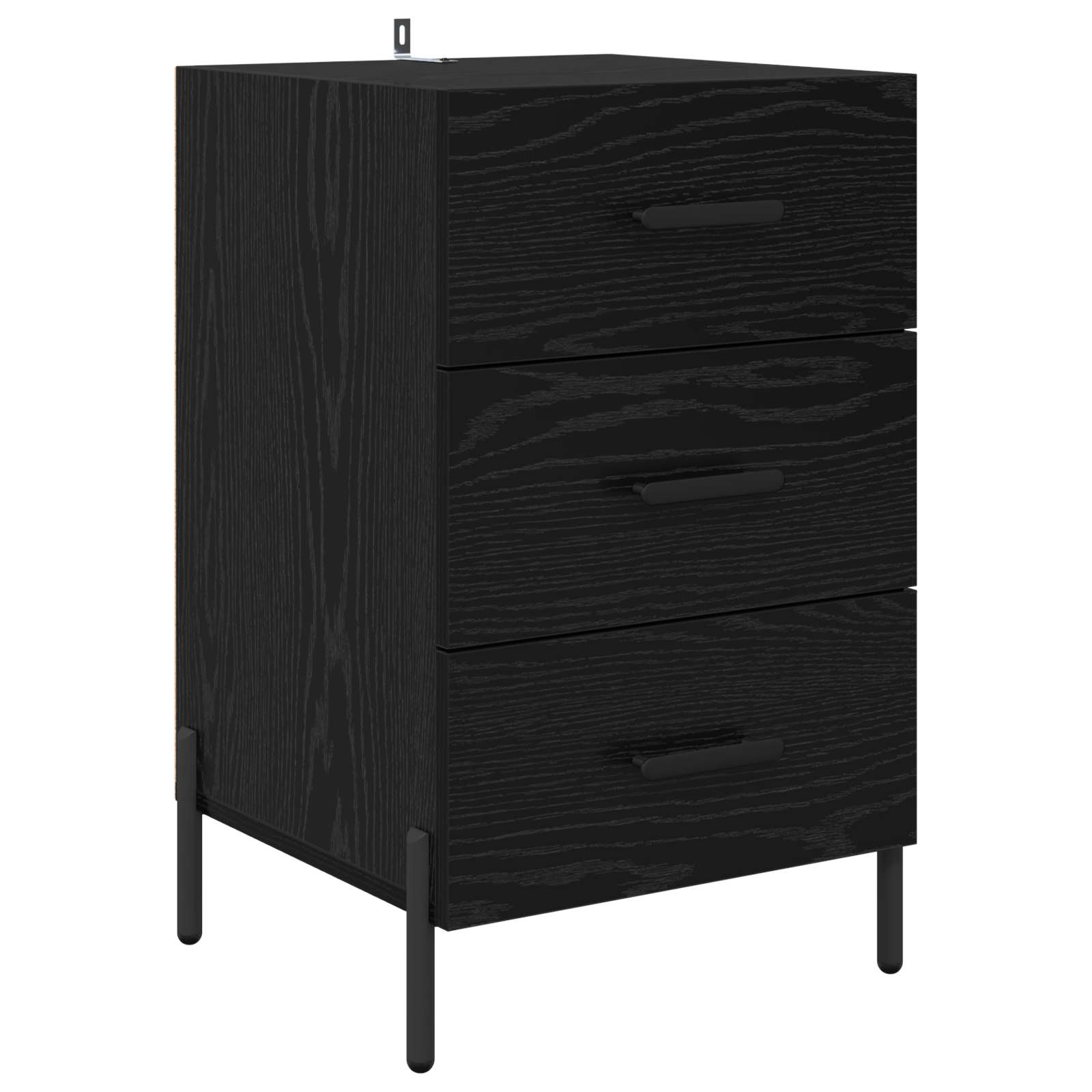 vidaXL Bedside Cabinet Black Oak 40 x 40 x 66 cm Engineered Wood 2