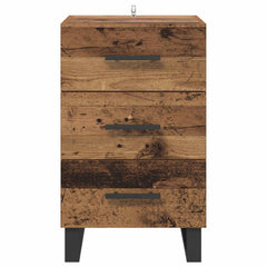 vidaXL Bedside Cabinet Old Wood 40 x 40 x 66 cm Engineered Wood 6
