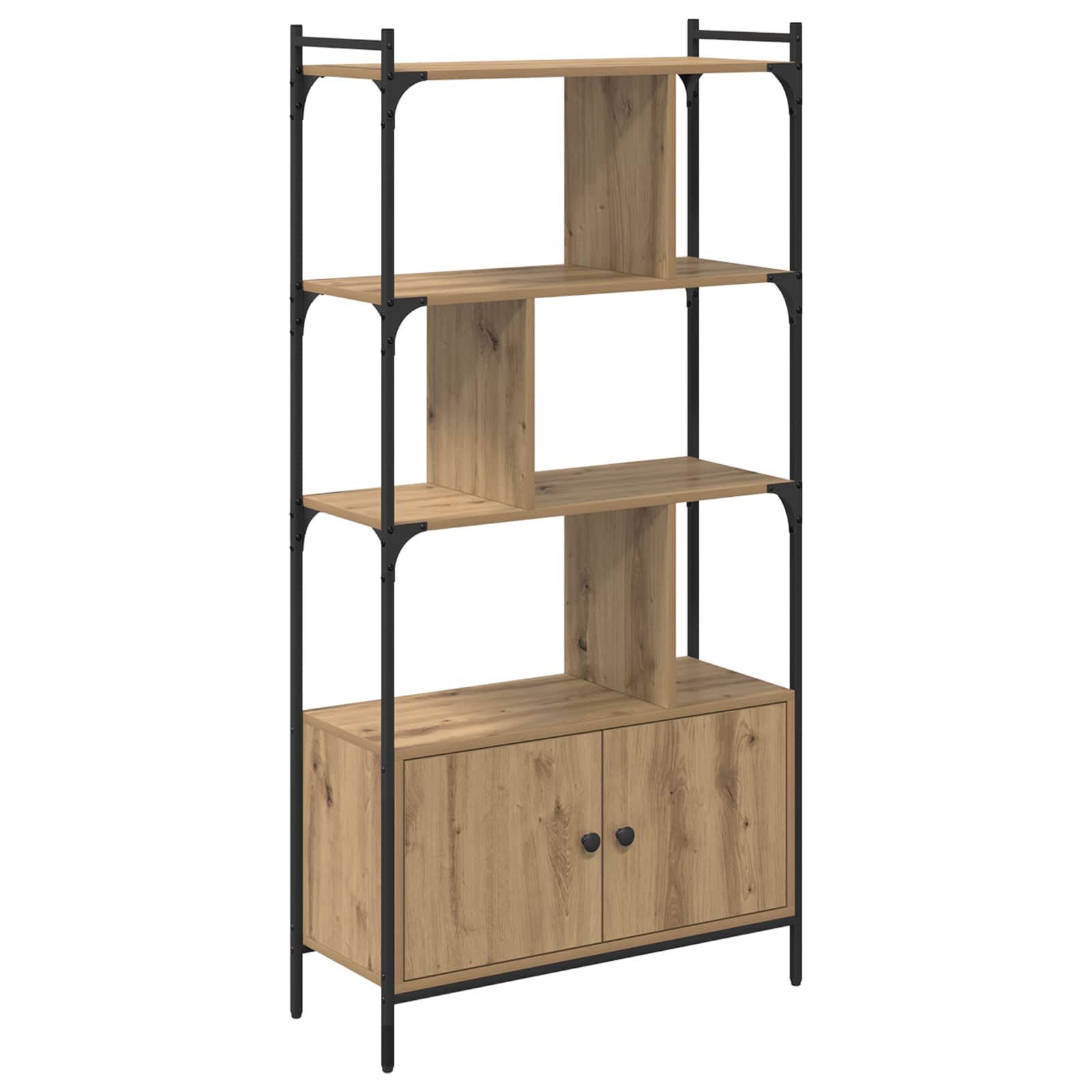 vidaXL Bookcase 6-Tier 76.5 x 30 x 154.5 cm Engineered Wood 2