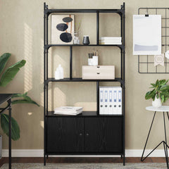 vidaXL Bookcase 6-Tier 76.5 x 30 x 154.5 cm Engineered Wood 4