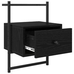 vidaXL Bedside Cabinet 2 pcs Black Oak 35 x 30 x 51 cm Engineered Wood 5
