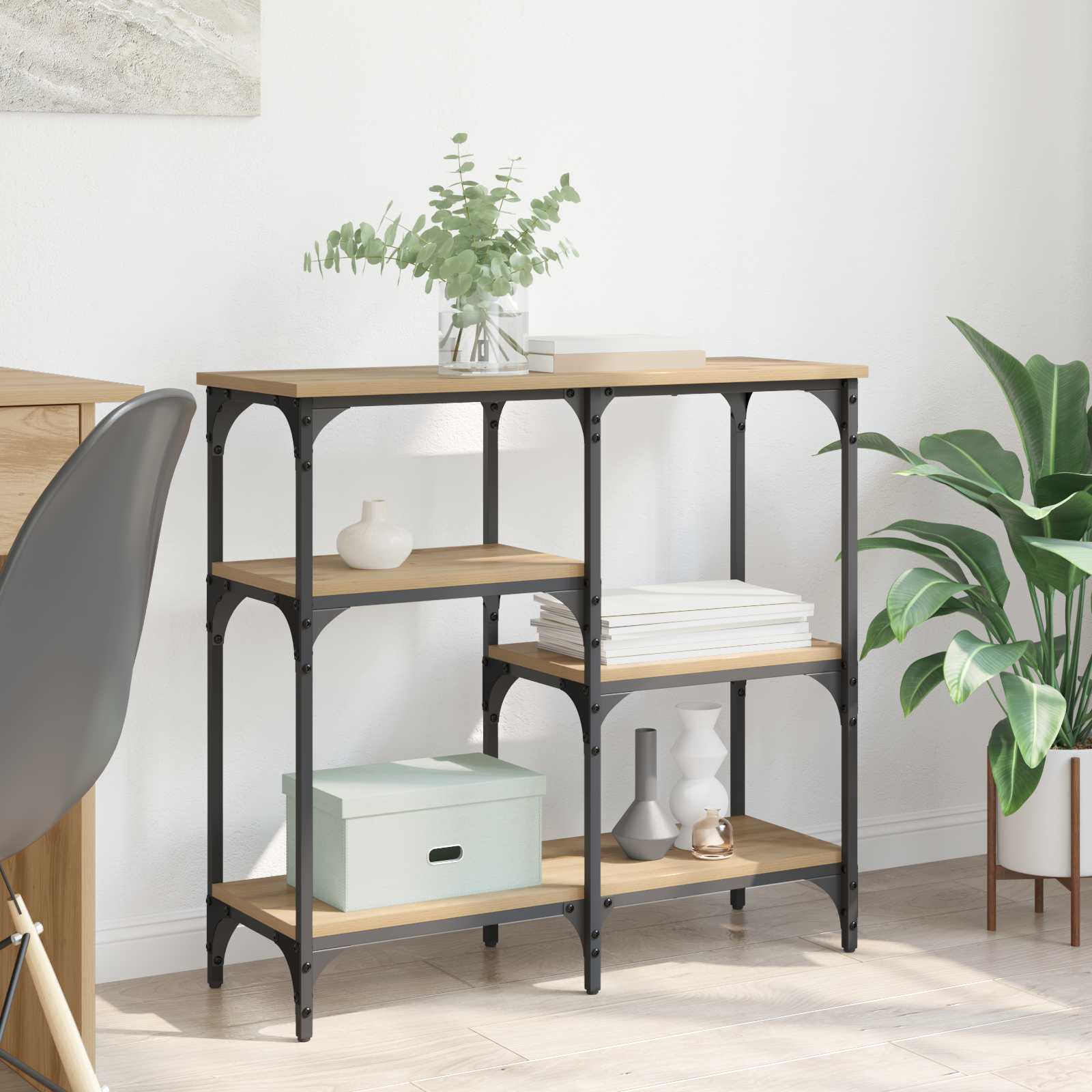 vidaXL Console Table Artisan Oak 80 x 29 x 75 cm Engineered Wood 1