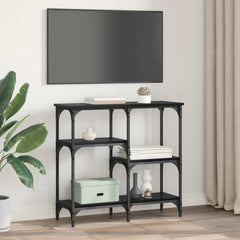 vidaXL Console Table Black Oak 80 x 29 x 75 cm Engineered Wood 4