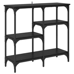 vidaXL Console Table Black Oak 80 x 29 x 75 cm Engineered Wood 2