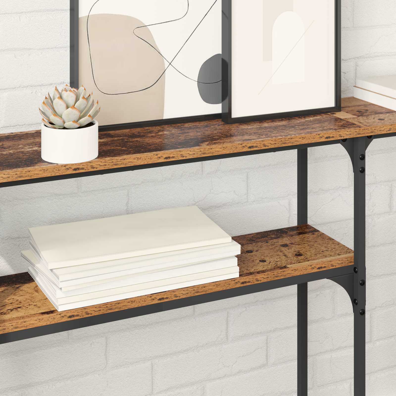 vidaXL ConsoleTable Old Wood 145 x 22.5 x 75 cm Engineered Wood 4