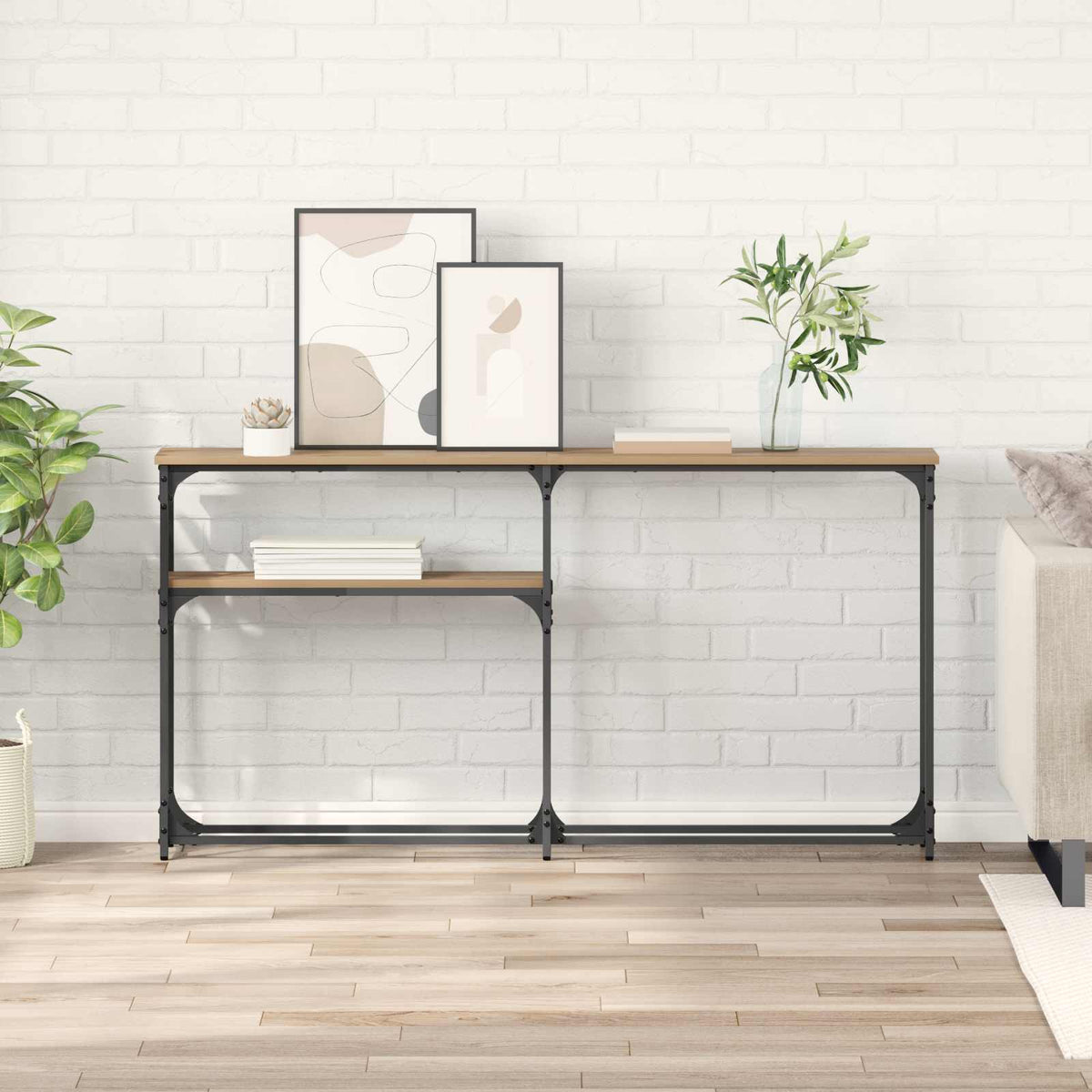Console Table Engineered Wood in Artisan Oak