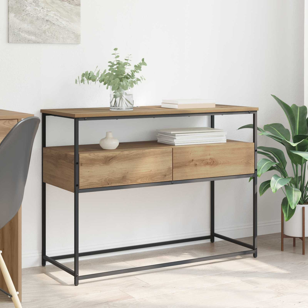 Console Table 75x40x75 cm Engineered Wood Artisan oak 100 cm