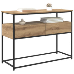 vidaXL Console Table Artisan Oak 100 x 40 x 75 cm Engineered Wood 3