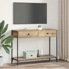 vidaXL Console Table Artisan Oak 100 x 34.5 x 75 cm Engineered Wood 4