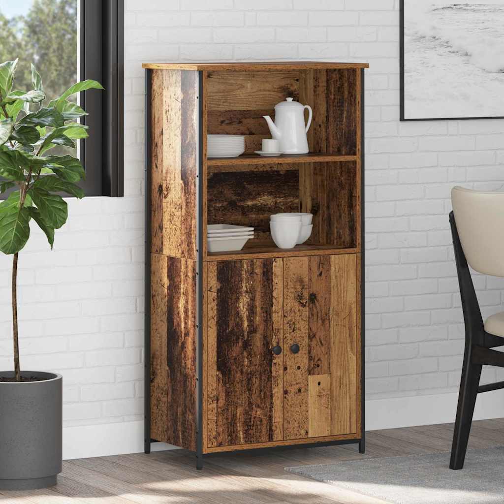 vidaXL Highboard Old Wood 62 x 36 x 121.5 cm Engineered Wood 1