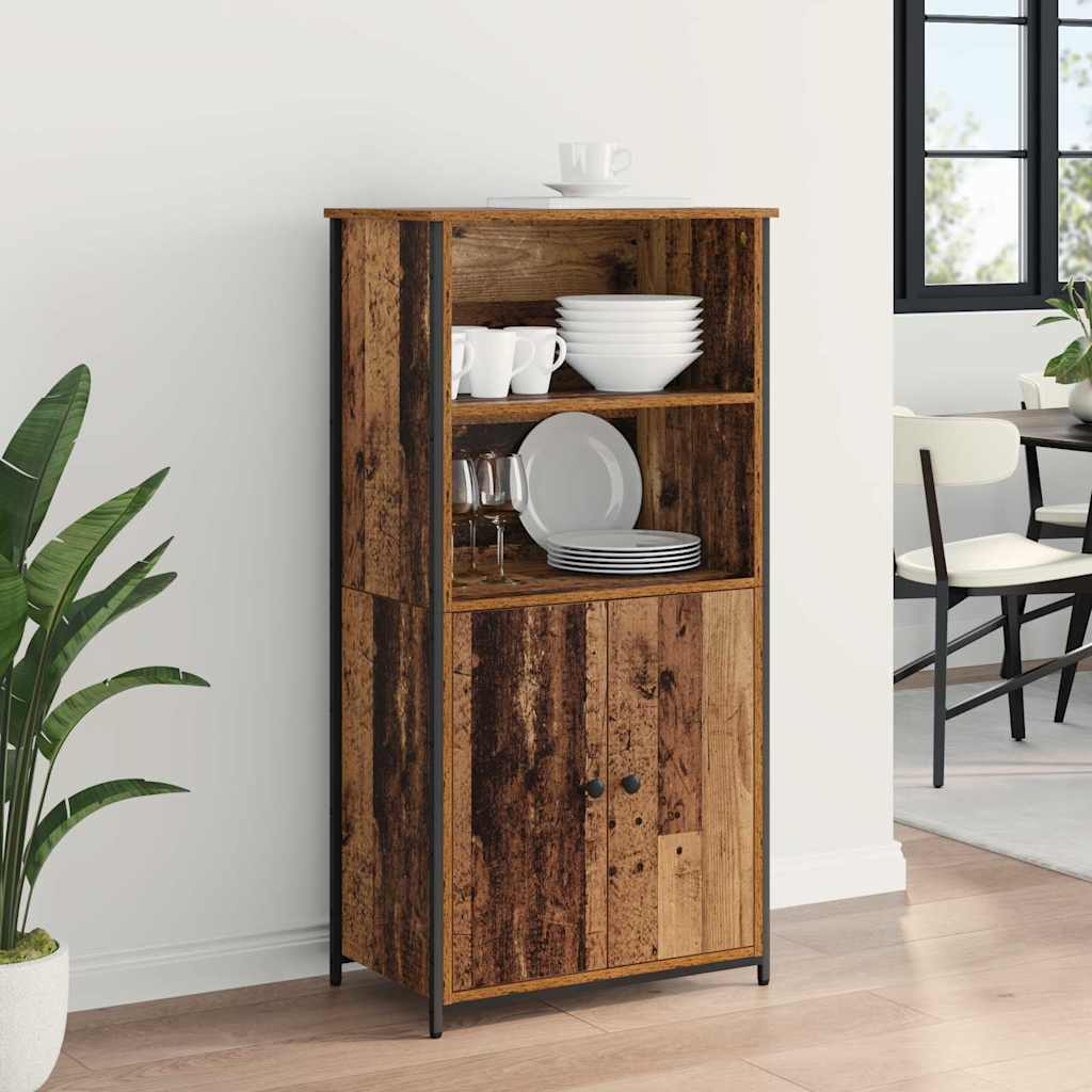 vidaXL Highboard Old Wood 62 x 36 x 121.5 cm Engineered Wood 4