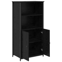 vidaXL Highboard Black Oak 62 x 36 x 121.5 cm Engineered Wood 5