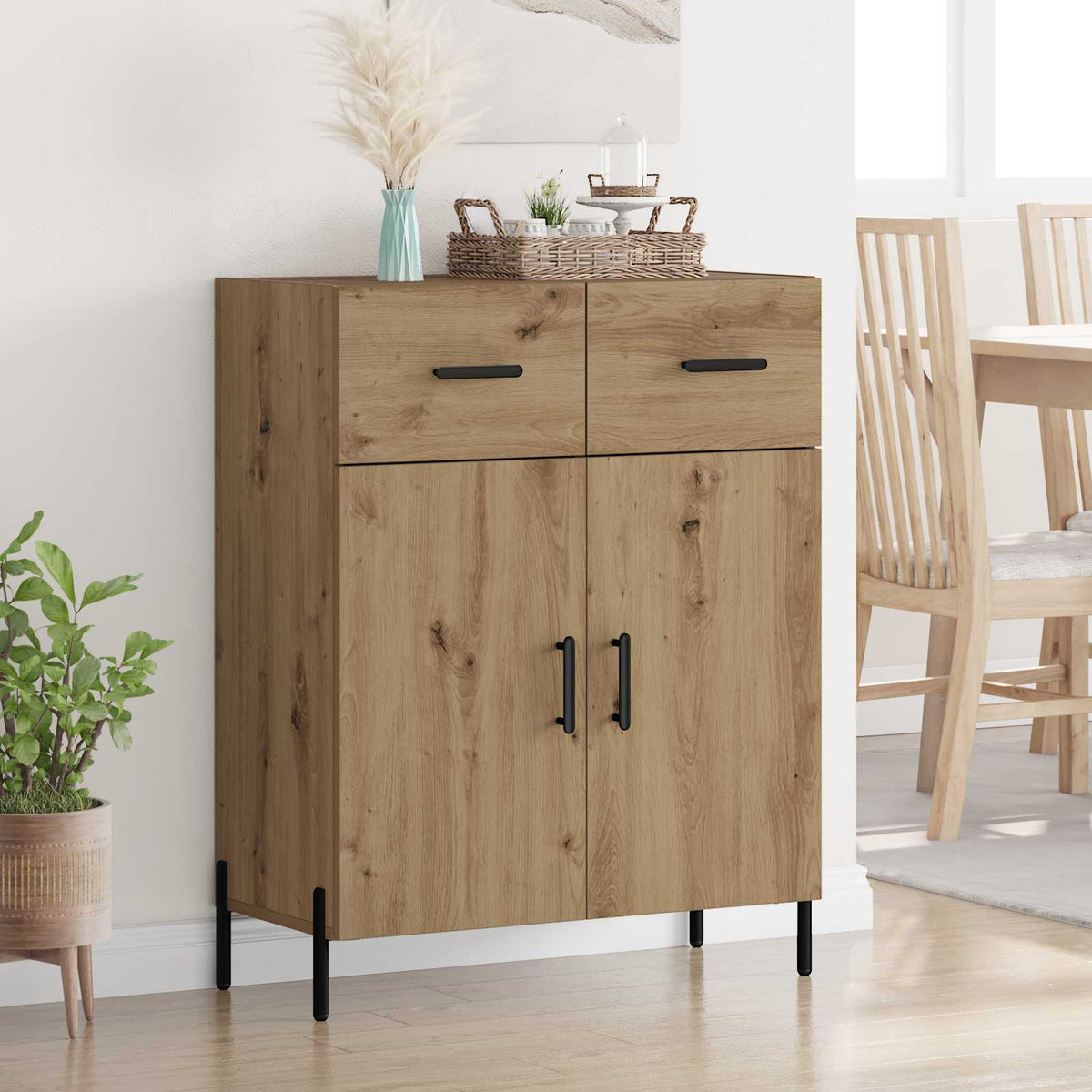 Sideboard 69,5x34x90 cm Engineered Wood Artisan oak