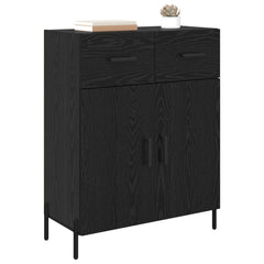 Sideboard 69,5x34x90 cm Engineered Wood Black oak