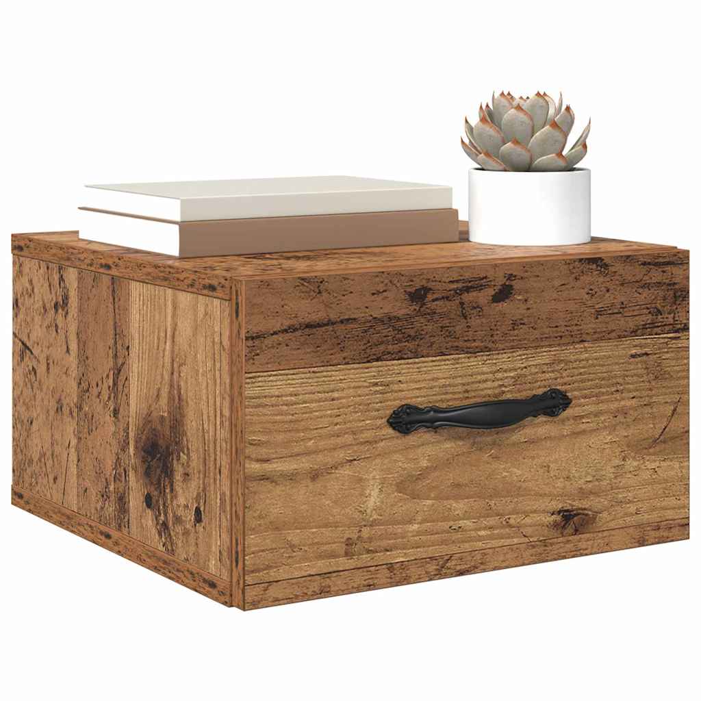 vidaXL Bedside Cabinet 2 pcs Old wood 35 x 35 x 20 cm Engineered Wood 3