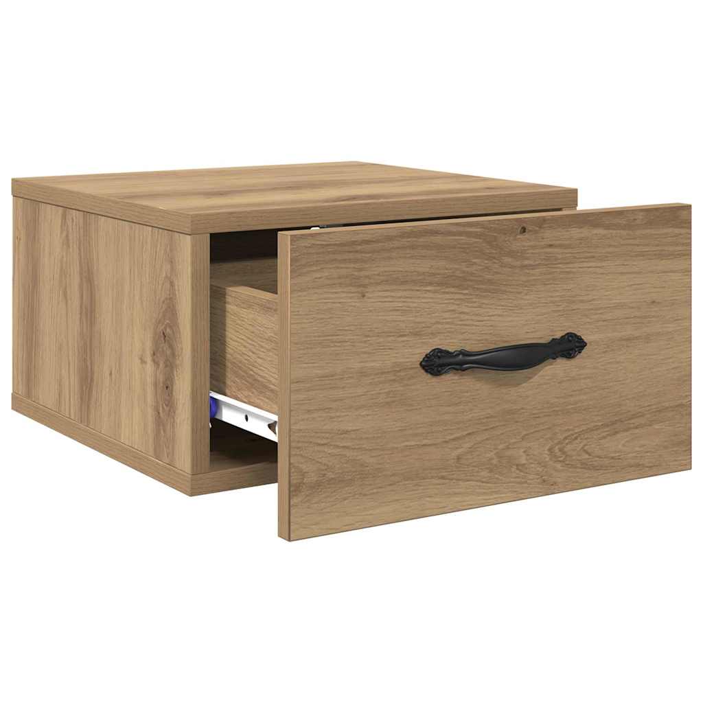 vidaXL Bedside Cabinet 2 pcs Artisan oak 35 x 35 x 20 cm 5
