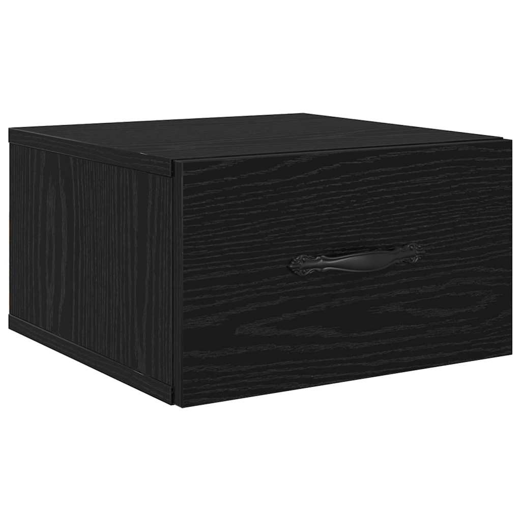 vidaXL Bedside Cabinet 2 pcs Black oak 35 x 35 x 20 cm Engineered Wood 6