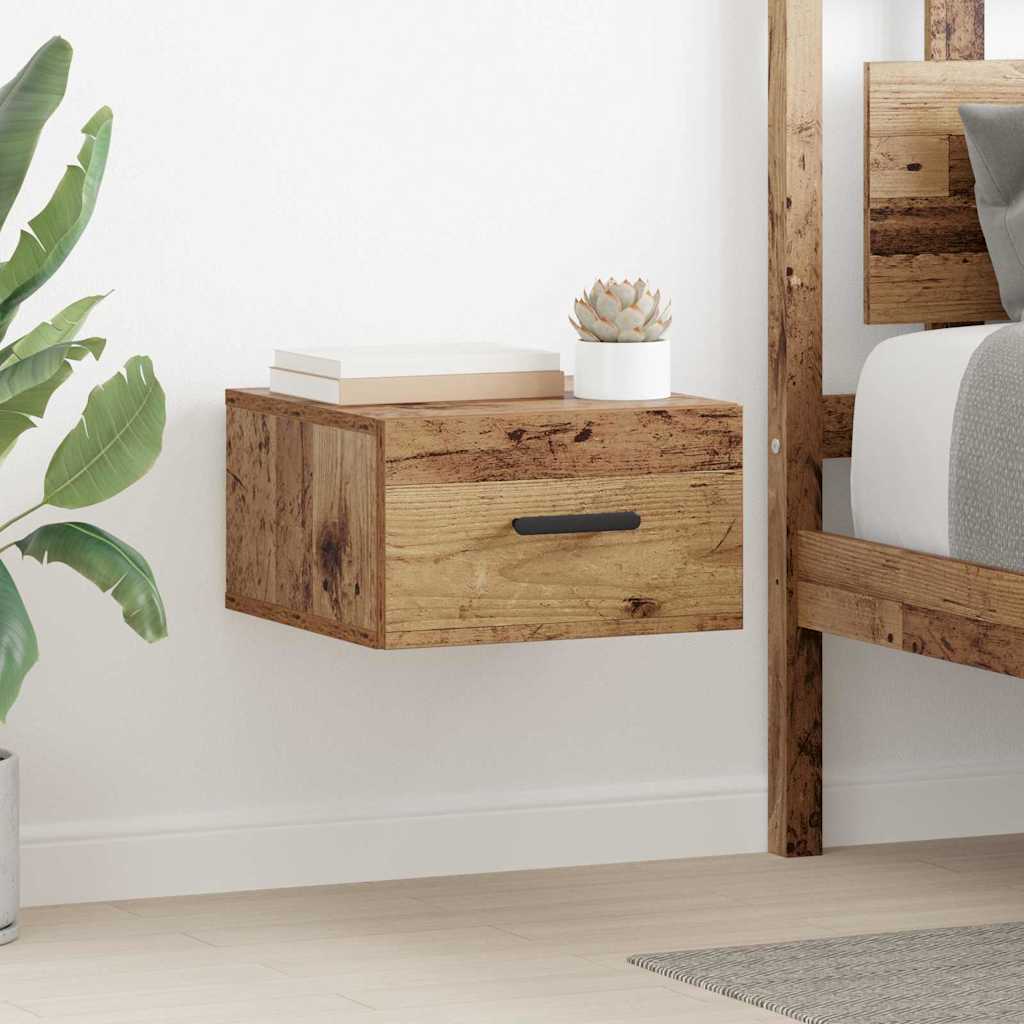 vidaXL Bedside Cabinet 2 pcs 35 x 35 x 20 cm Engineered Wood Old Wood 1