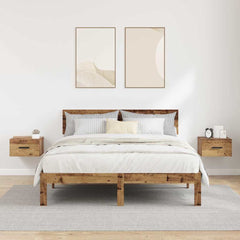 vidaXL Bedside Cabinet 2 pcs 35 x 35 x 20 cm Engineered Wood Old Wood 4