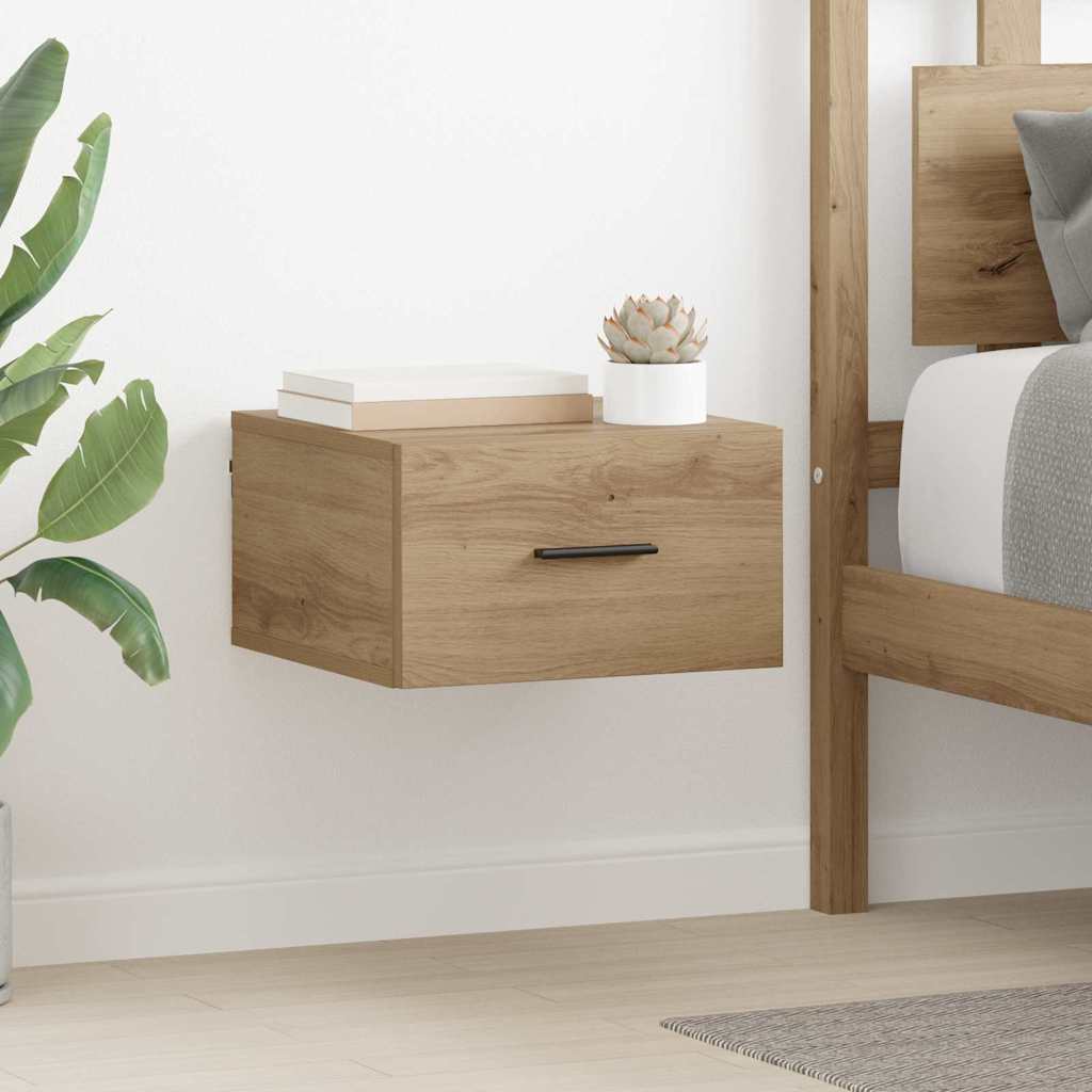 vidaXL Bedside Cabinet 2 pcs Artisan oak 35 x 35 x 20 cm 1