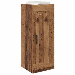 vidaXL Wall Mounted Cabinet Old Wood 34.5 x 34 x 90 cm Engineered Wood 3