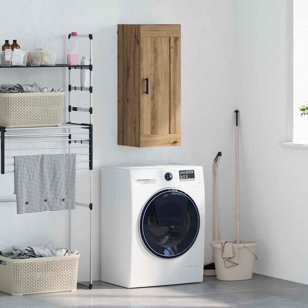 vidaXL Wall Mounted Cabinet Artisan Oak 34.5 x 34 x 90 cm 1