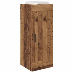 vidaXL Wall Mounted Cabinet Old Wood 34.5 x 34 x 90 cm Engineered Wood 3