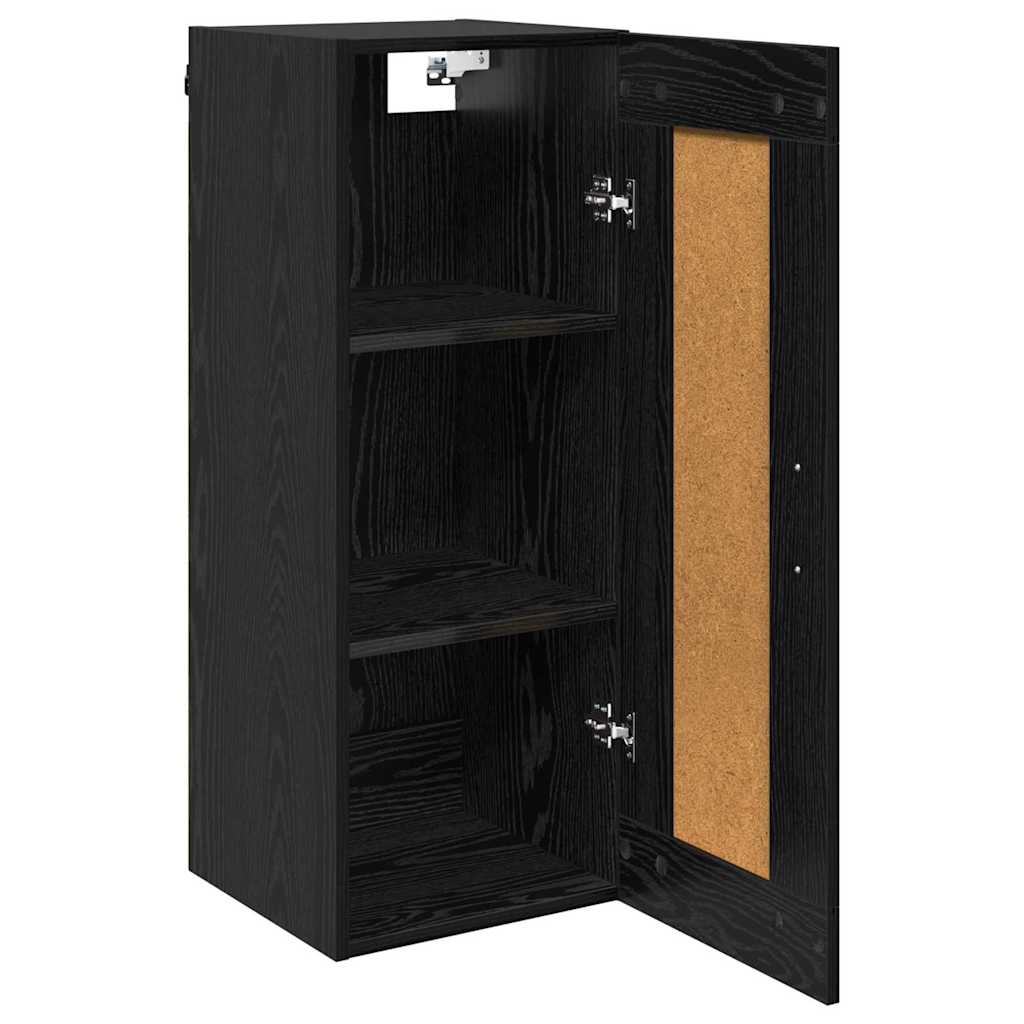 vidaXL Wall Mounted Cabinet Black Oak 34.5 x 34 x 90 cm 5