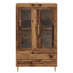 vidaXL Highboard Old Wood 69.5 x 31 x 115 cm Engineered Wood and Glass 6