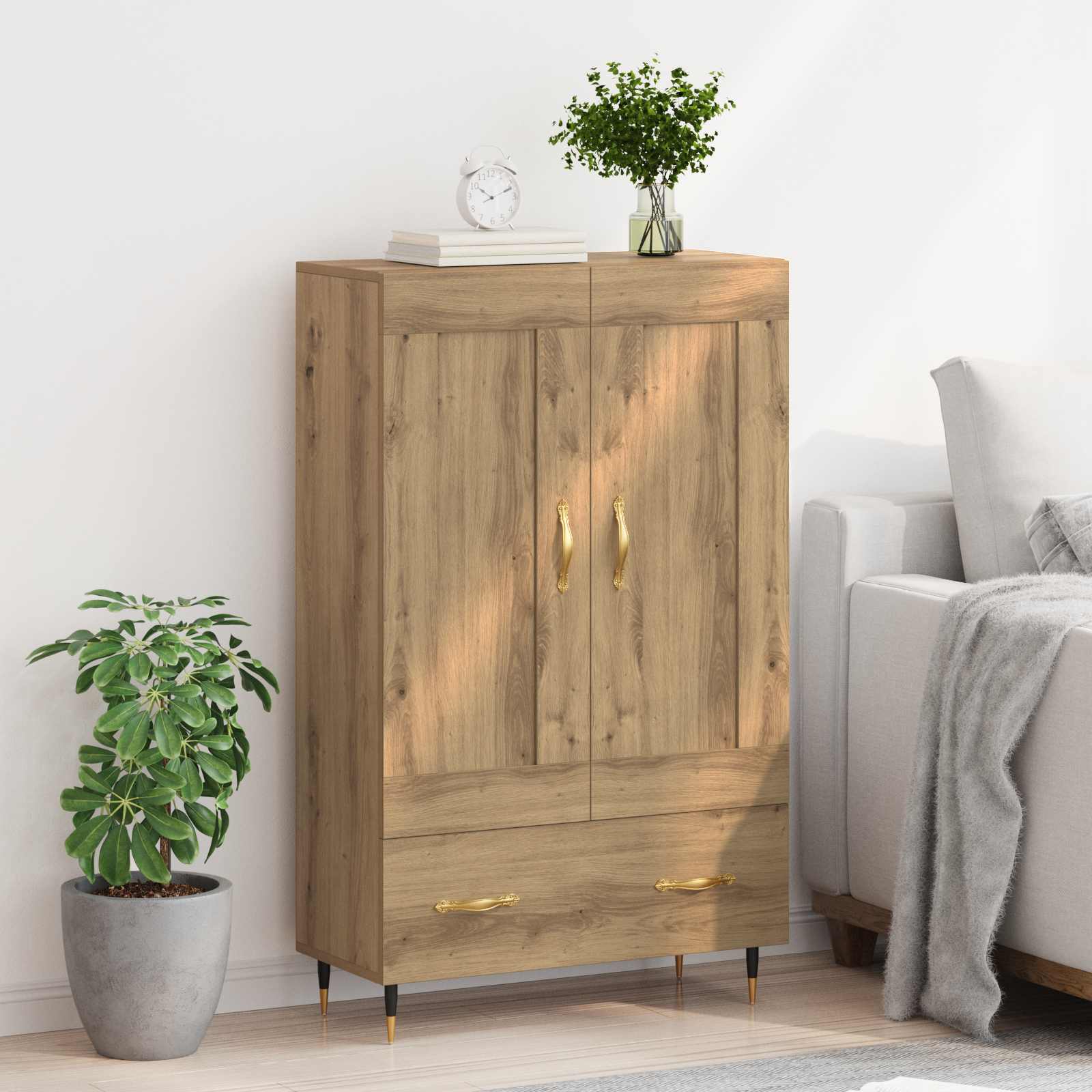 vidaXL Highboard Artisan Oak 69.5 x 31 x 115 cm Engineered Wood 4