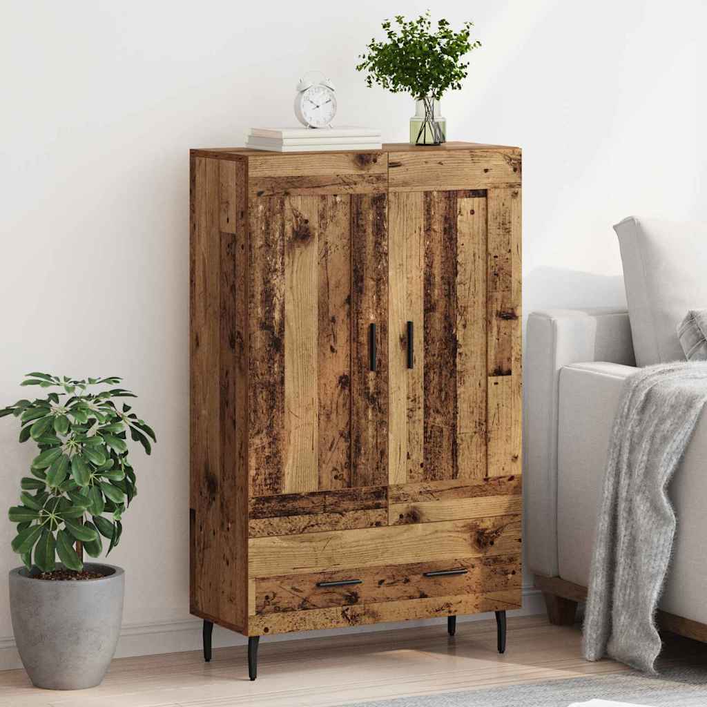 vidaXL Highboard Old Wood 69.5 x 31 x 115 cm Engineered Wood 4
