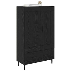 vidaXL Highboard Black Oak 69.5 x 31 x 115 cm Engineered Wood 3