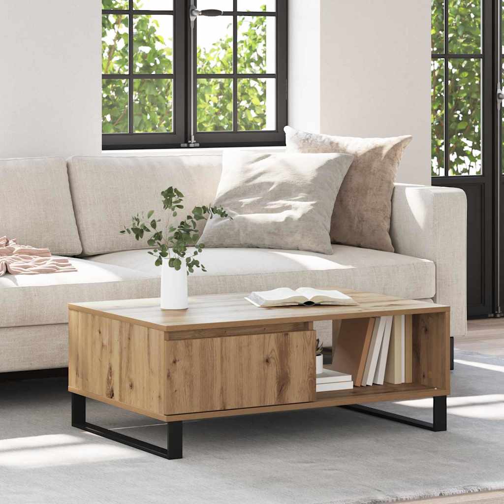 vidaXL Coffee Table Artisan Oak 90 x 60 x 35 cm Engineered Wood 1