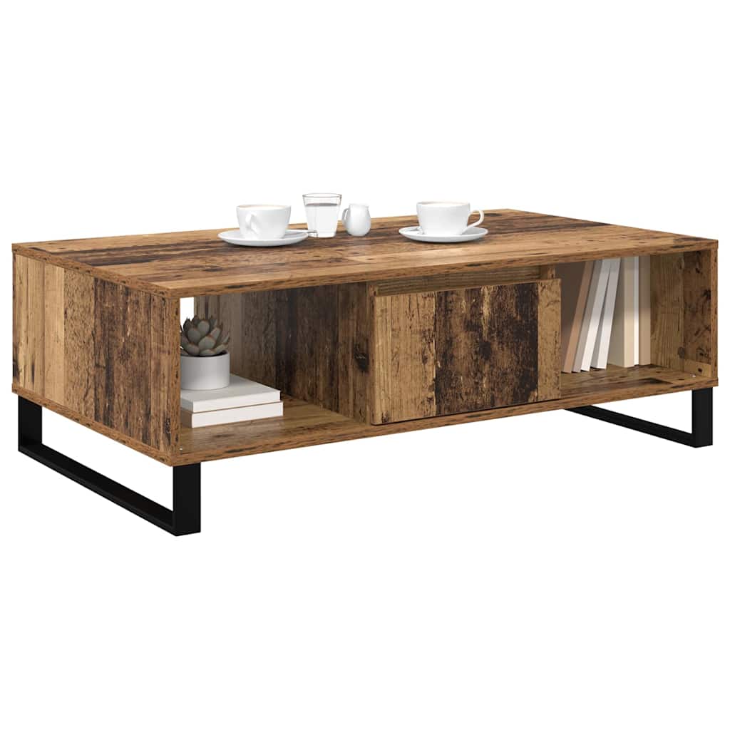 vidaXL Coffee Table Old Wood 104 x 60 x 35 cm Engineered Wood 3