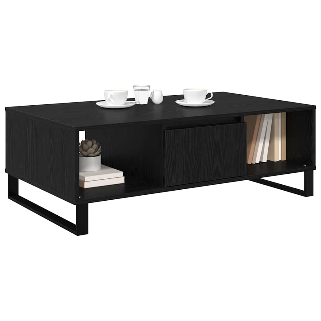 vidaXL Coffee Table Black Oak 104 x 60 x 35 cm Engineered Wood 3