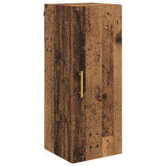 vidaXL Wall Mounted Cabinet Old Wood 34.5 x 34 x 90 cm Engineered Wood 2