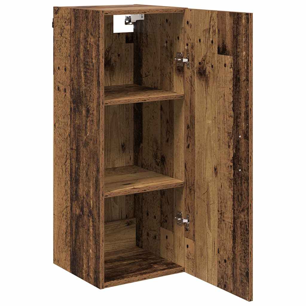 vidaXL Wall Mounted Cabinet Old Wood 34.5 x 34 x 90 cm Engineered Wood 5