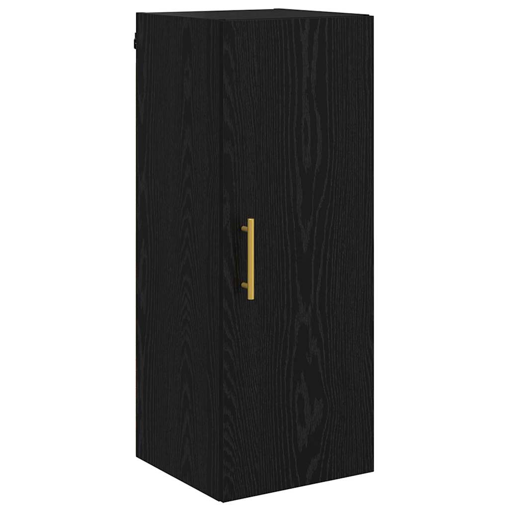 vidaXL Wall Mounted Cabinet Black Oak 34.5 x 34 x 90 cm 2