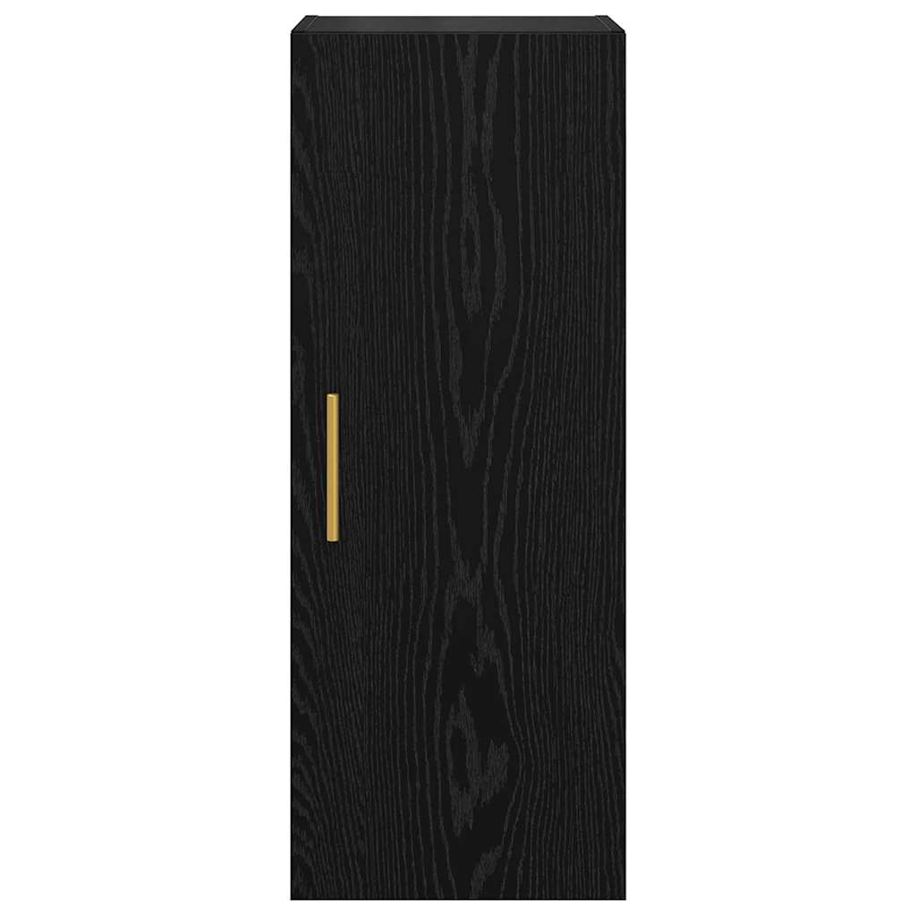 vidaXL Wall Mounted Cabinet Black Oak 34.5 x 34 x 90 cm 6