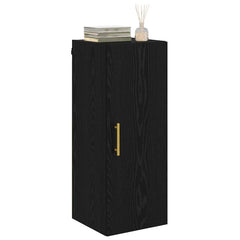 vidaXL Wall Mounted Cabinet Black Oak 34.5 x 34 x 90 cm 3