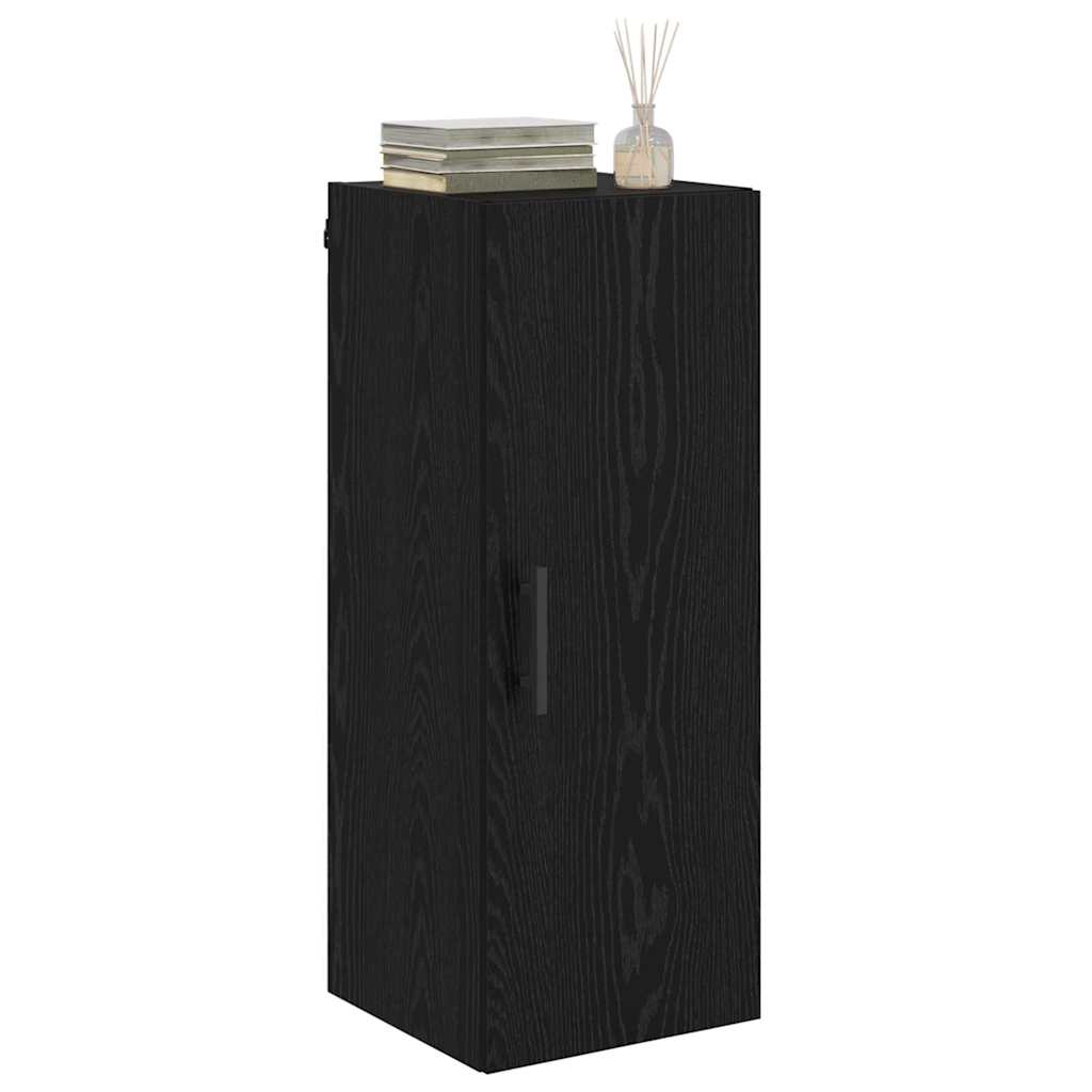 vidaXL Wall Mounted Cabinet Black Oak 34.5 x 34 x 90 cm 3