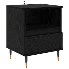 vidaXL Bedside Cabinet 2 pcs Black Oak 40 x 35 x 50 cm Engineered Wood 6